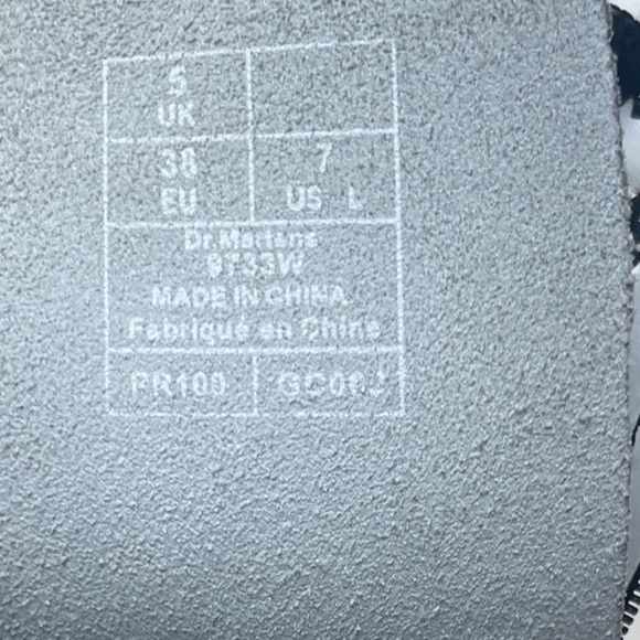 White Dc Martens DOCS lace up tall combat boots double zipper 14 hole mid calf 7 - Picture 10 of 16